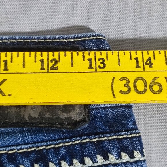 Silver Jeans women's size W26/L31 ink blue Tuesday Low rise boot cut embroidered - Picture 9 of 13